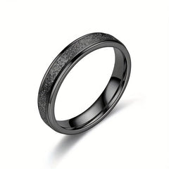 Niche Titanium Steel Frosted Ring For Men Couples 4mm Width