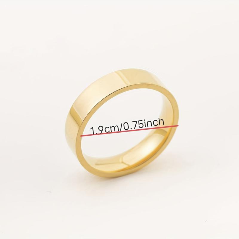Titanium Steel Rings For Men 6MM Polished Couples Rings