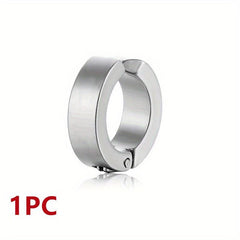 Titanium Steel Men's Hoop Ear Clip Non Pierced Earring