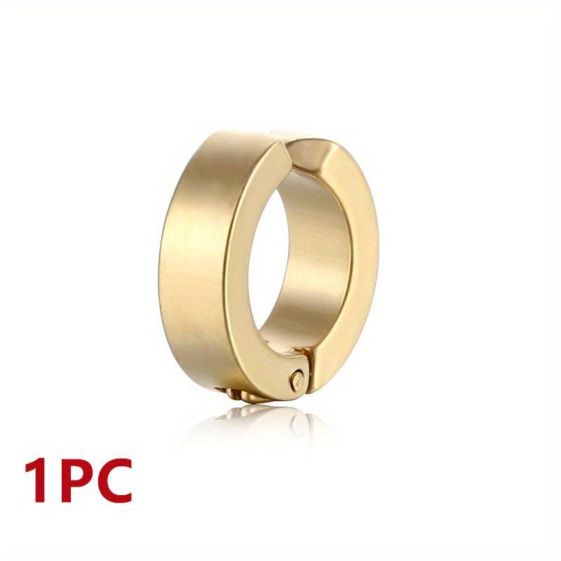 Titanium Steel Men's Hoop Ear Clip Non Pierced Earring
