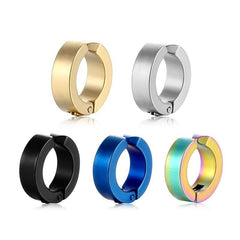 Titanium Steel Men's Hoop Ear Clip Non Pierced Earring