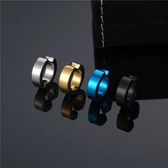 Titanium Steel Men's Hoop Ear Clip Non Pierced Earring