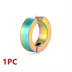 Titanium Steel Men's Hoop Ear Clip Non Pierced Earring
