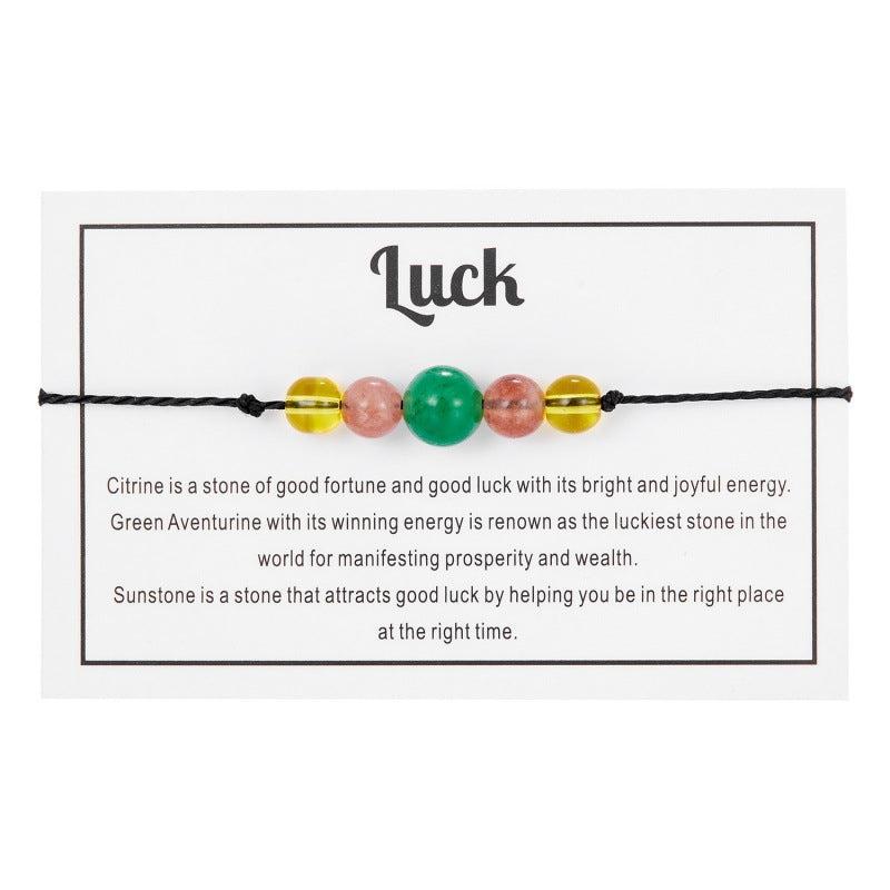 Healing Crystal Stone Beads Men's Bracelet