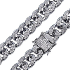 Men's Cuban Chain Zircon Bracelet Hip Hop Ice Town Bracelet