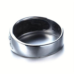 Men's Demon Eyes Pattern Ring Hip Hop Silvery Ring