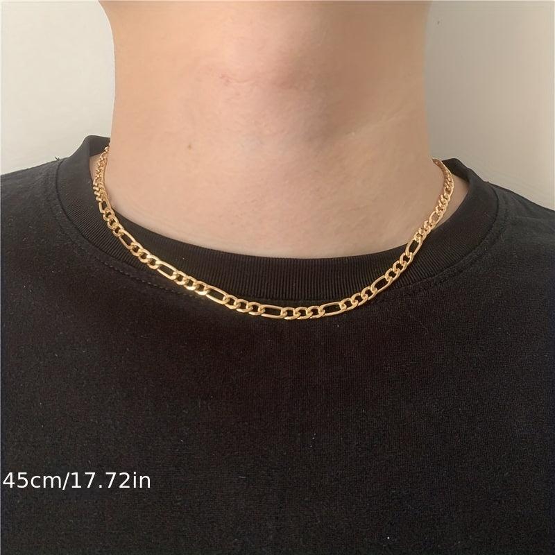 Men's Golden Silver Chain Necklace