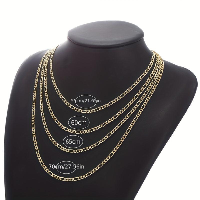 Men's Golden Silver Chain Necklace