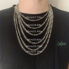 Men's Golden Silver Chain Necklace