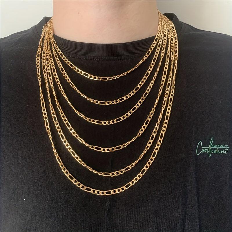Men's Golden Silver Chain Necklace