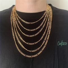 Men's Golden Silver Chain Necklace