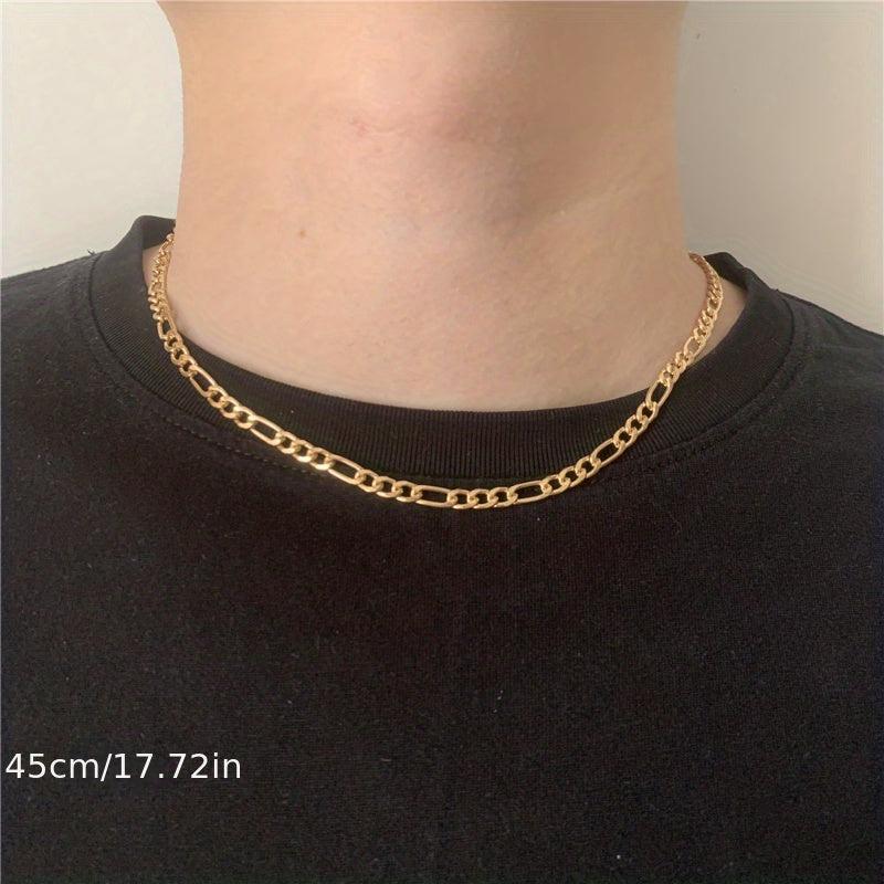Men's Golden Silver Chain Necklace