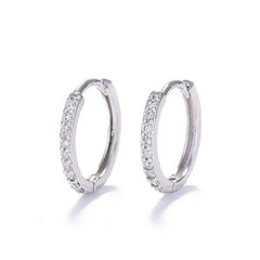 Sterling Silver Needle Drill Earrings Hoop Plated Earring Eco Friendly