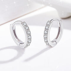 Sterling Silver Needle Drill Earrings Hoop Plated Earring Eco Friendly