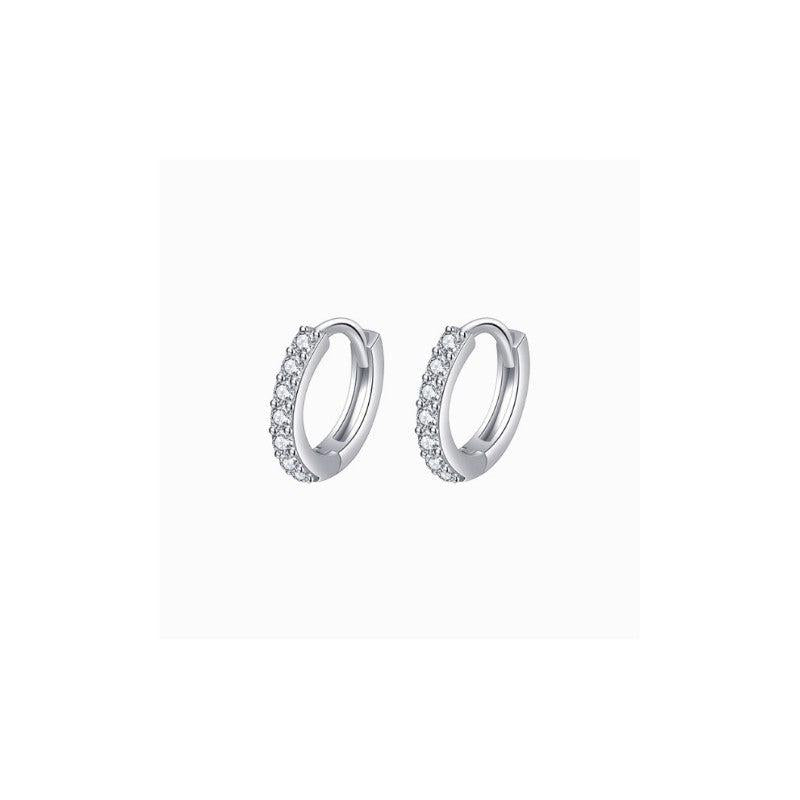 Sterling Silver Needle Drill Earrings Hoop Plated Earring Eco Friendly
