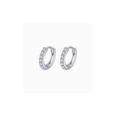 Sterling Silver Needle Drill Earrings Hoop Plated Earring Eco Friendly
