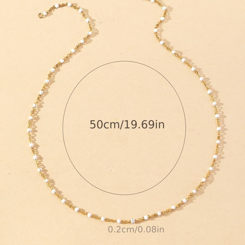 Stainless Steel Beads Chain Necklace Combo Set