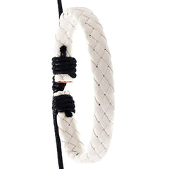 Vintage Men's Braided Leather Hand Rope Bracelet