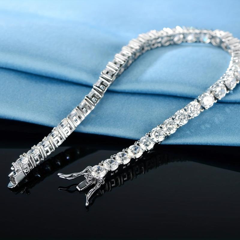 Angel Girl CZ Tennis Bracelet - Silver