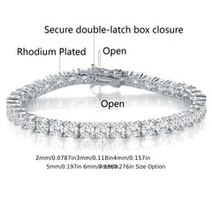 Angel Girl CZ Tennis Bracelet - Silver