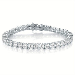 Angel Girl CZ Tennis Bracelet - Silver