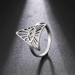 Eye Of God Rings Stainless Steel Open Adjustable Ring Jewelry