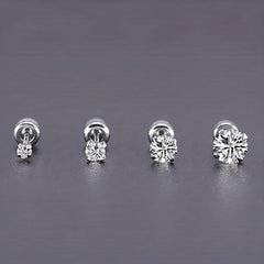 Men's Stainless Steel Zircon Earrings