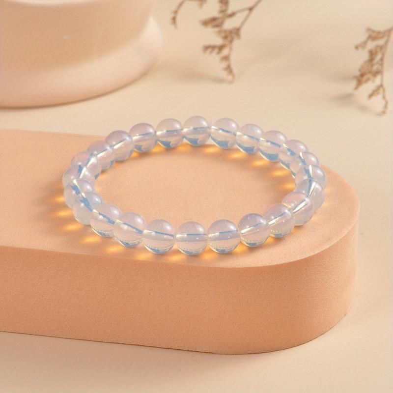 8mm Healing Stone Beaded Bracelet Boho Natural Crystal Stretch Bracelet