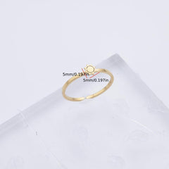 Stainless Steel Sun Ring Golden Plated Thin Ring Jewelry