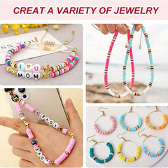 4800pcs Clay Beads 48 Colours Flat Round Polymer Heishi Spacer Beads