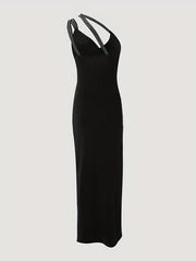 Split Thigh Bodycon Party Dress Sleeveless