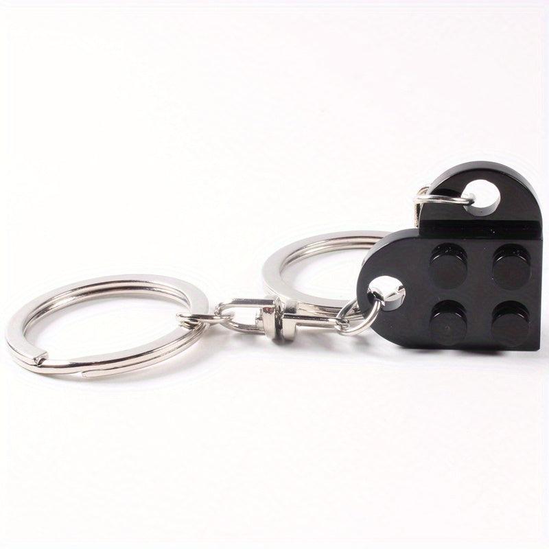 Love Heart Building Block Keychains For Couples - 20 Colors
