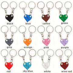 Love Heart Building Block Keychains For Couples - 20 Colors