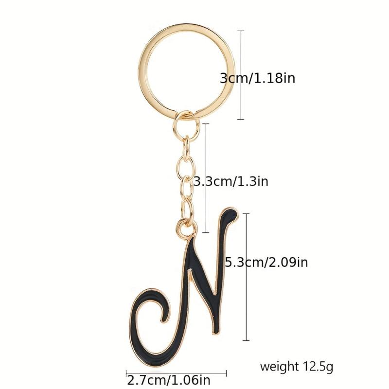 Alphabet Keychain Key Ring Purse Bag Backpack Car Key Charm