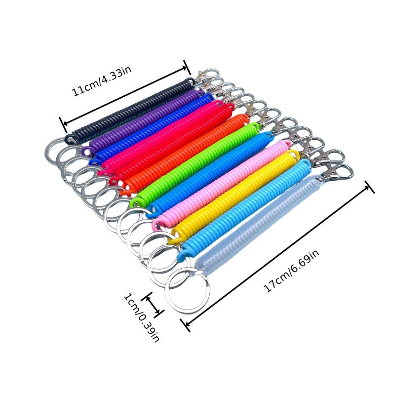 1 PCS Plastic Spring Rope Key Chain Retractable Keychain Anti drop Rope