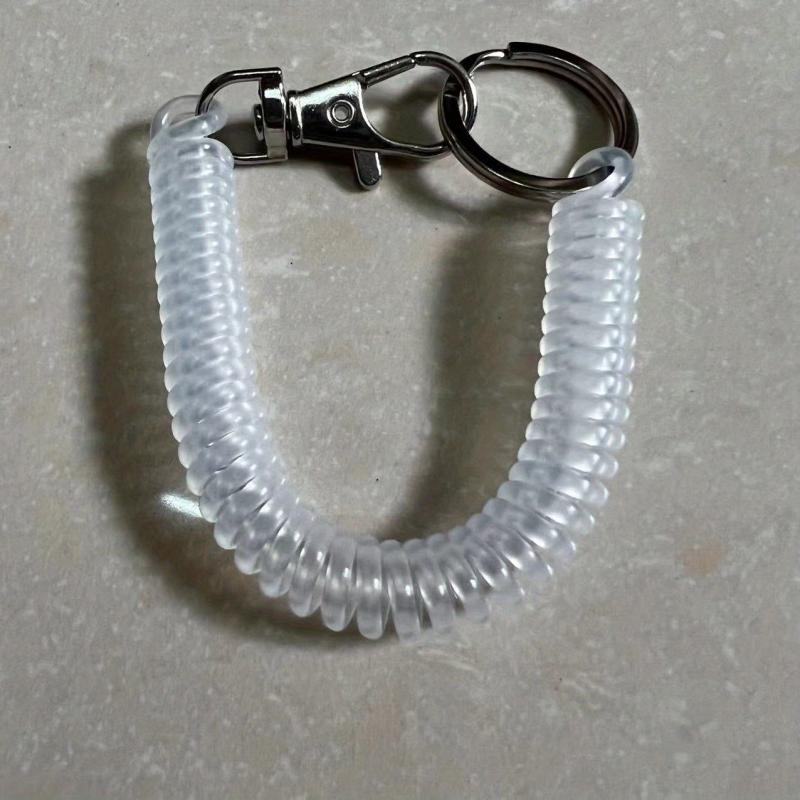 1 PCS Plastic Spring Rope Key Chain Retractable Keychain Anti drop Rope