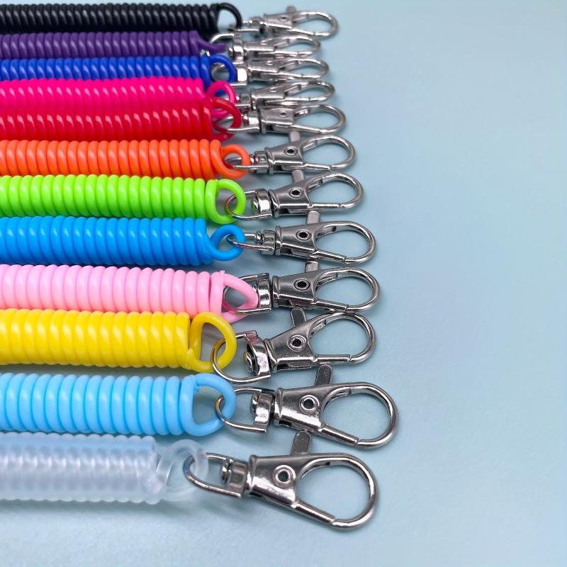 1 PCS Plastic Spring Rope Key Chain Retractable Keychain Anti drop Rope