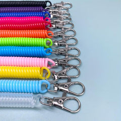 1 PCS Plastic Spring Rope Key Chain Retractable Keychain Anti drop Rope