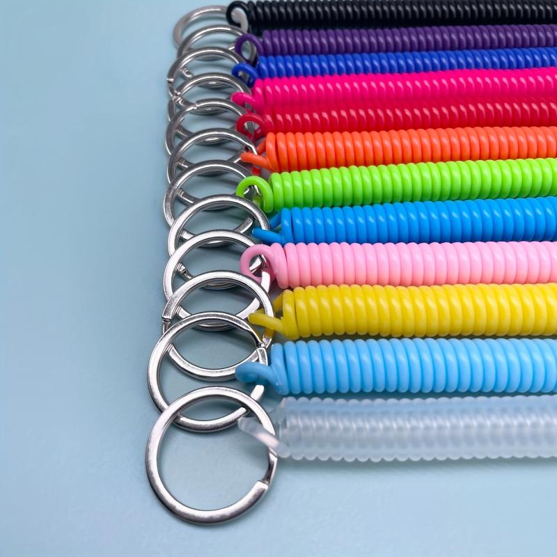 1 PCS Plastic Spring Rope Key Chain Retractable Keychain Anti drop Rope