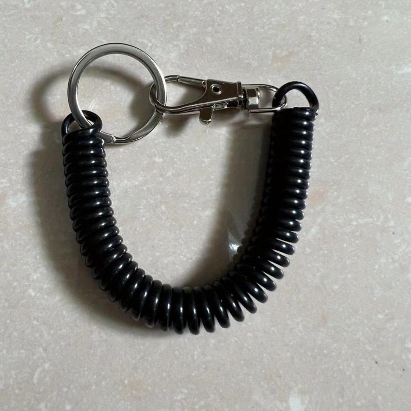 1 PCS Plastic Spring Rope Key Chain Retractable Keychain Anti drop Rope