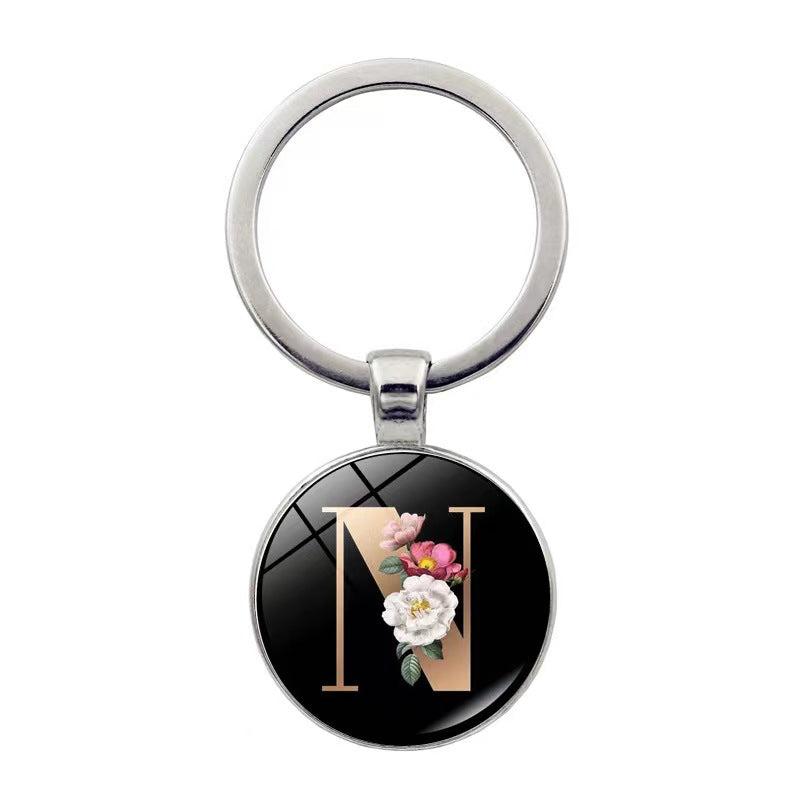 Crystal Gem Flower Key Chain Pendant Souvenir Bag Pendant Keychain