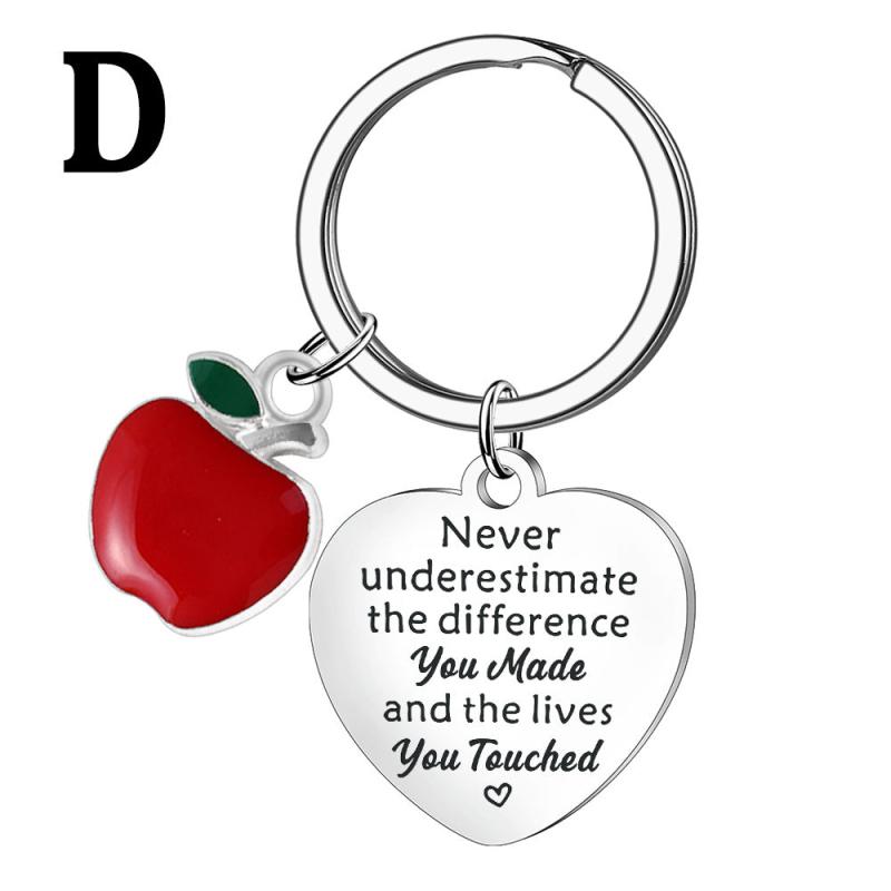 Inspirational Metal Keychain Gift Key Ring Purse Bag Charm Graduation Teacher