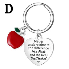 Inspirational Metal Keychain Gift Key Ring Purse Bag Charm Graduation Teacher