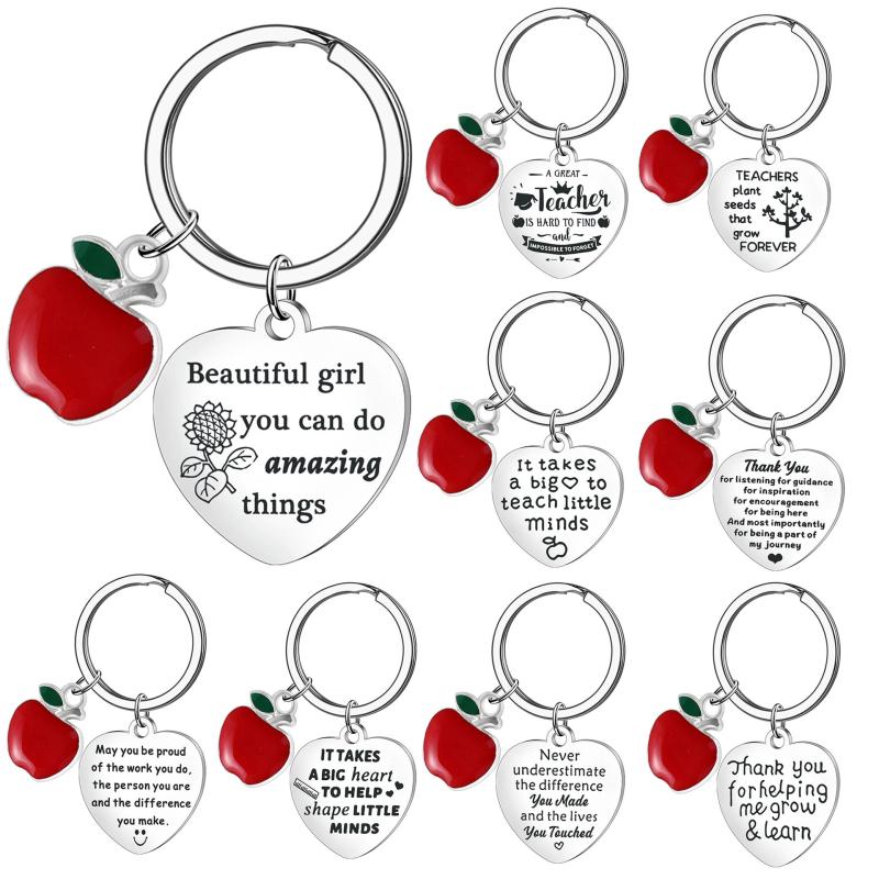Inspirational Metal Keychain Gift Key Ring Purse Bag Charm Graduation Teacher