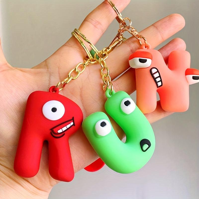 Cartoon Alphabet Lore Charm Keychain Bag Accessory Phone Pendant Car Ornament