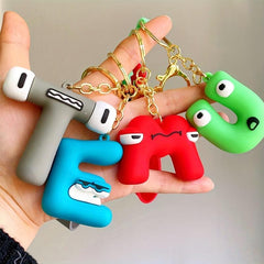 Cartoon Alphabet Lore Charm Keychain Bag Accessory Phone Pendant Car Ornament