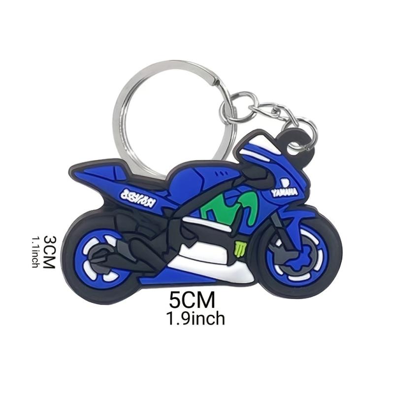 Cartoon Motorcycle Keychain PVC Key Holder Keychain