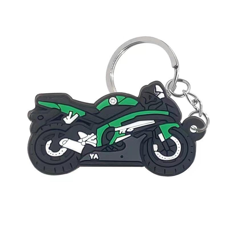 Cartoon Motorcycle Keychain PVC Key Holder Keychain