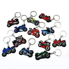 Cartoon Motorcycle Keychain PVC Key Holder Keychain