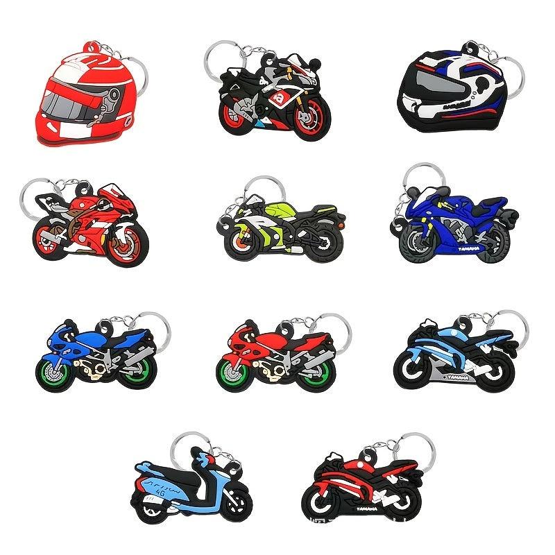 Cartoon Motorcycle Keychain PVC Key Holder Keychain
